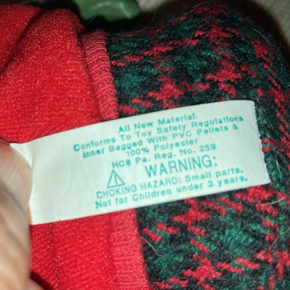 VINTAGE RUSS BERRIE COUNTRY FOLKS FROG SHELF SITTER WITH WREATH “EVERBEAN” - Picture 4 of 7